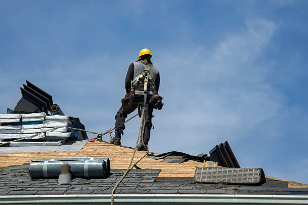 Professional Gutter Installation technician working in Eastpointe, MI